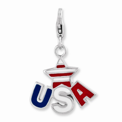 Star USA Logo Charm By Amore La Vita