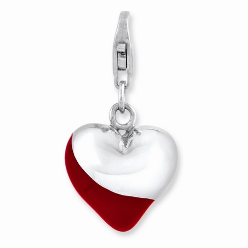 3-D Heart Charm By Amore La Vita