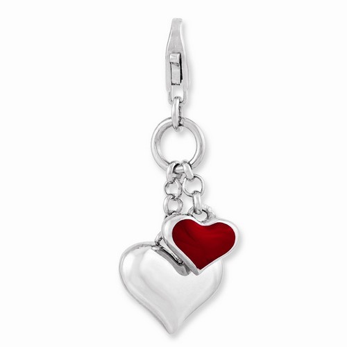 Double Heart Charm By Amore La Vita