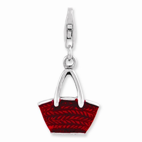 3-D Red Purse Charm By Amore La Vita