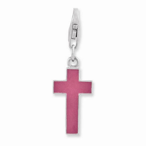 Pink Cross Charm By Amore La Vita