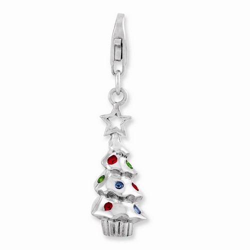 Multi Glass Stone Tree Charm By Amore La Vita