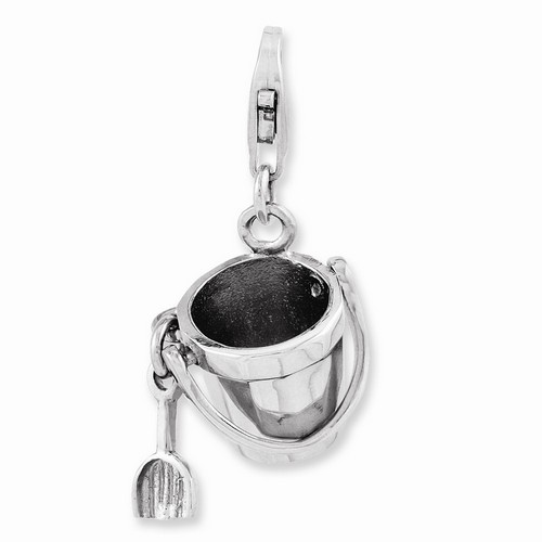 3-D Sand Bucket And Shovel Charm by Amore La Vita