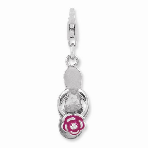 3-D Rose Flip-Flop Charm By Amore La Vita