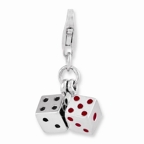 3-D Pair Of Dice Charm By Amore La Vita