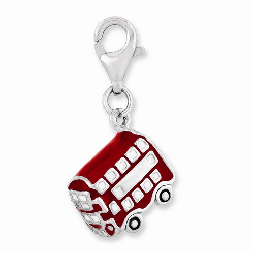 3-D Double Deck Bus Charm By Amore La Vita