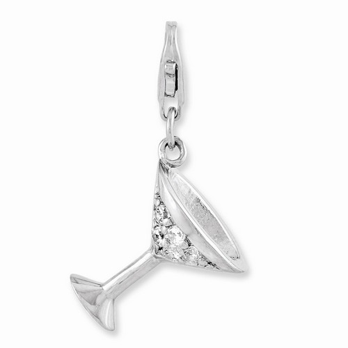 3-D Martini Glass Charm By Amore La Vita