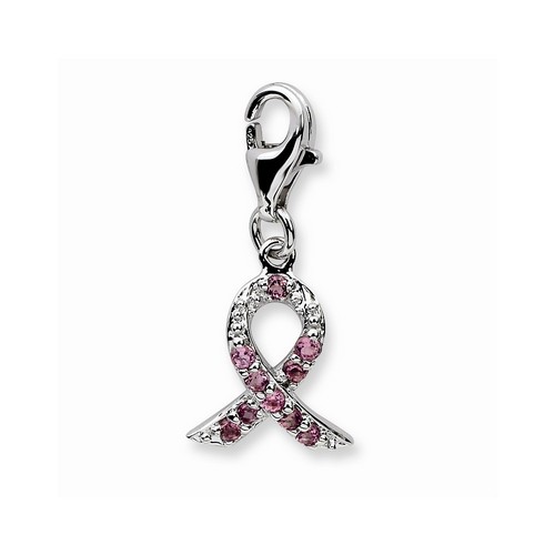 Awareness Pink Tourmaline Charm By Amore La Vita