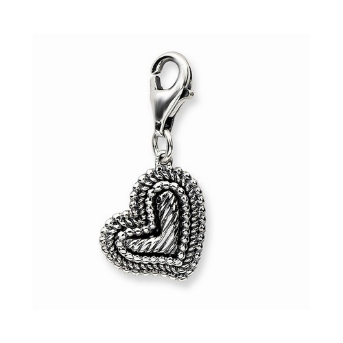 Heart 3-D Charm By Amore La Vita