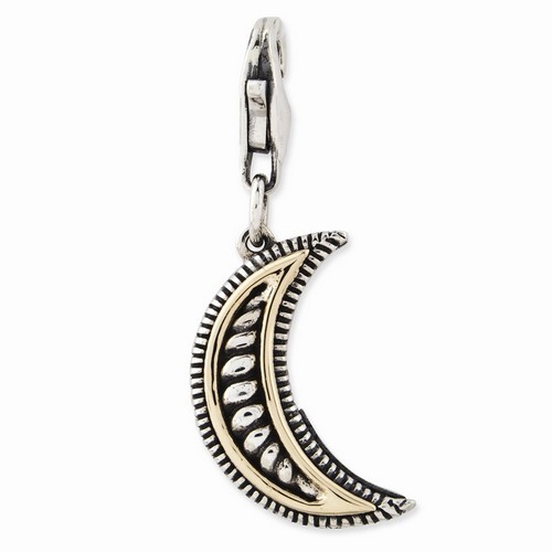 3-D Vintage Moon Charm By Amore La Vita