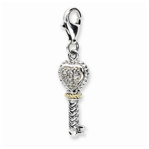 Heart Shaped Key Charm By Amore La Vita